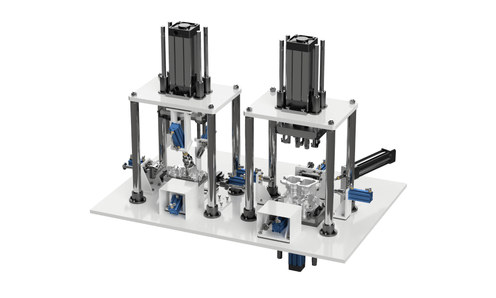 Leak testing machine cad rendering
