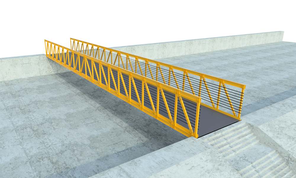 3D rendering of pedestrian bridge