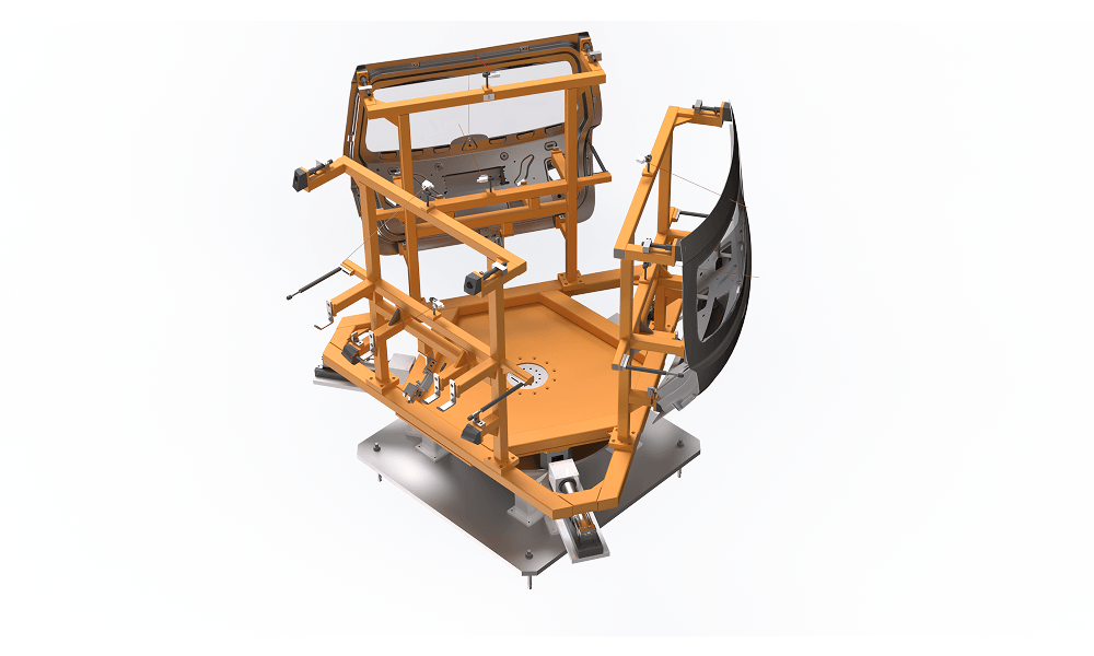 Turntable Design for Safe Handling and Inspection of Tailgates and Glass Panels